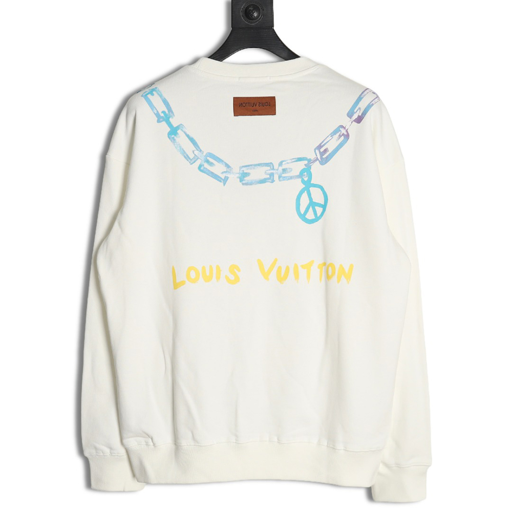 l0*is V*t0n gradient necklace pendant print sweatshirt