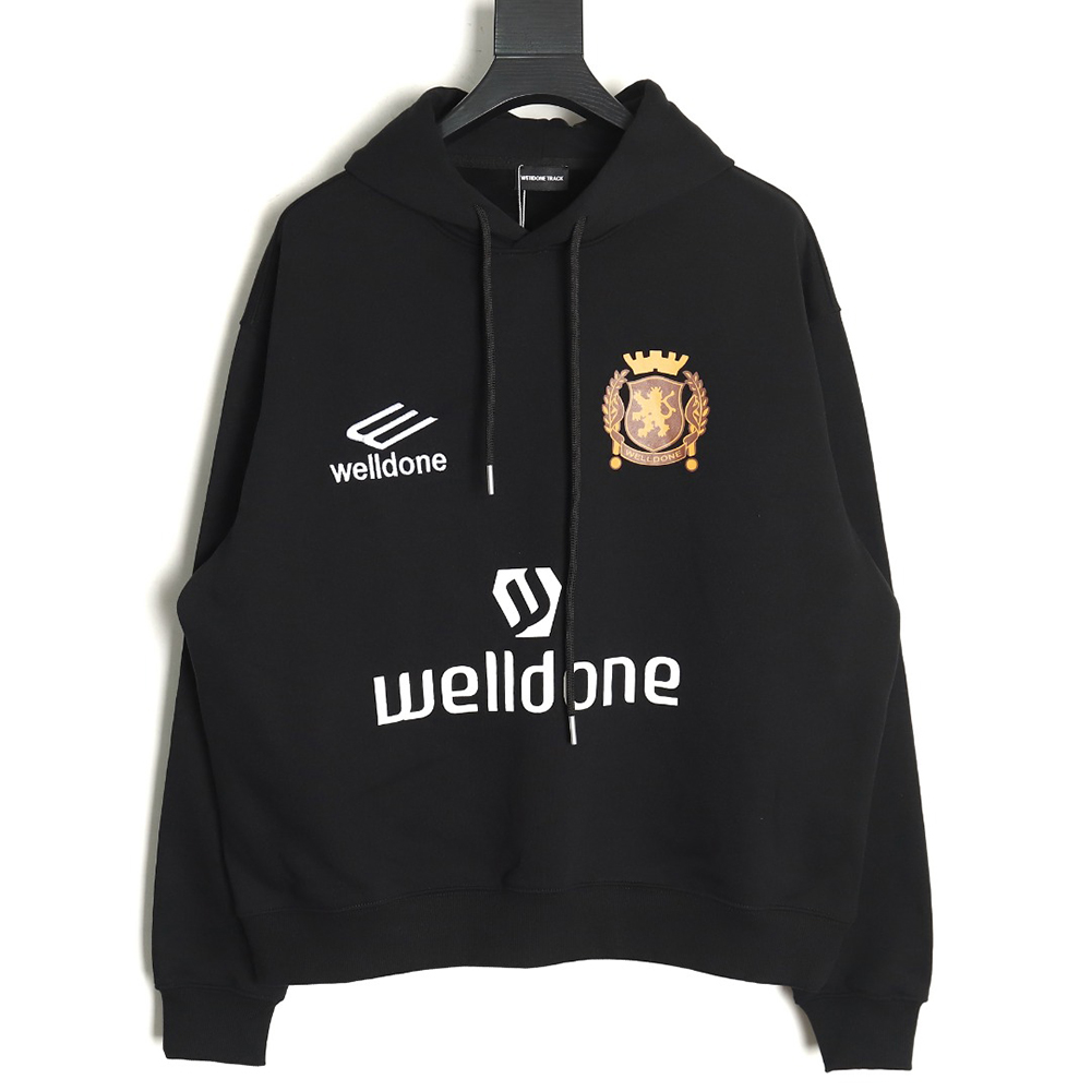 We11done co-branded Manchester United No. 11 hooded fleece sweatshirt