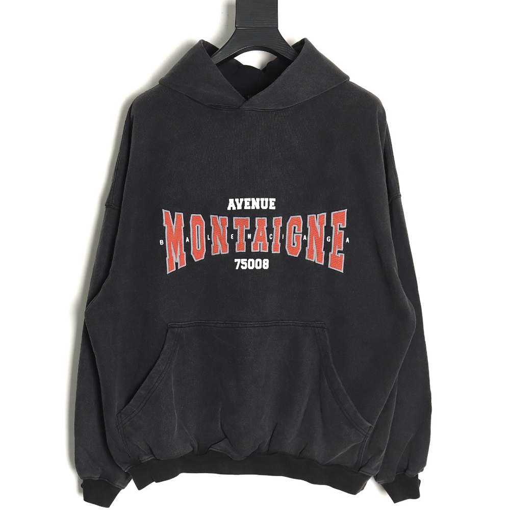 Ba*len*cia*ga printed washed hoodie