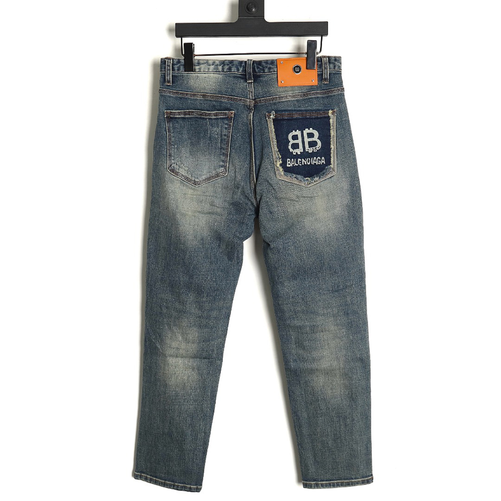 Ba*len*cia*ga pocket patchwork double b jeans