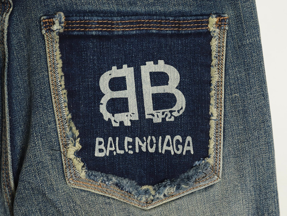 Ba*len*cia*ga pocket patchwork double b jeans