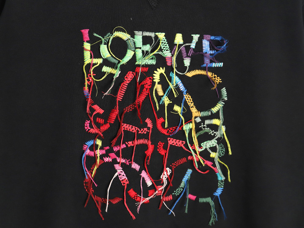 L0ew* hand-cranked tassel embroidered sweatshirt