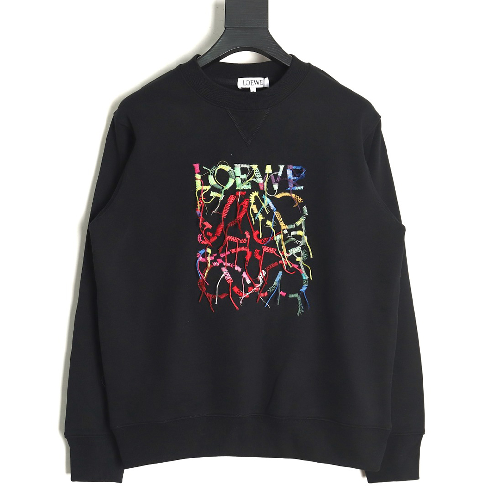 L0ew* hand-cranked tassel embroidered sweatshirt