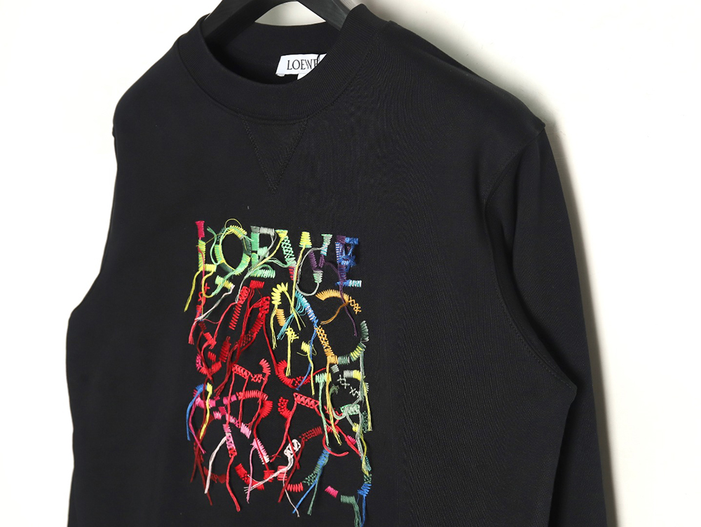 L0ew* hand-cranked tassel embroidered sweatshirt