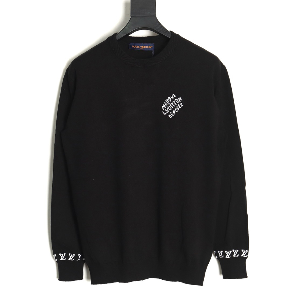 l0*is V*t0n jacquard logo thin long-sleeved sweater