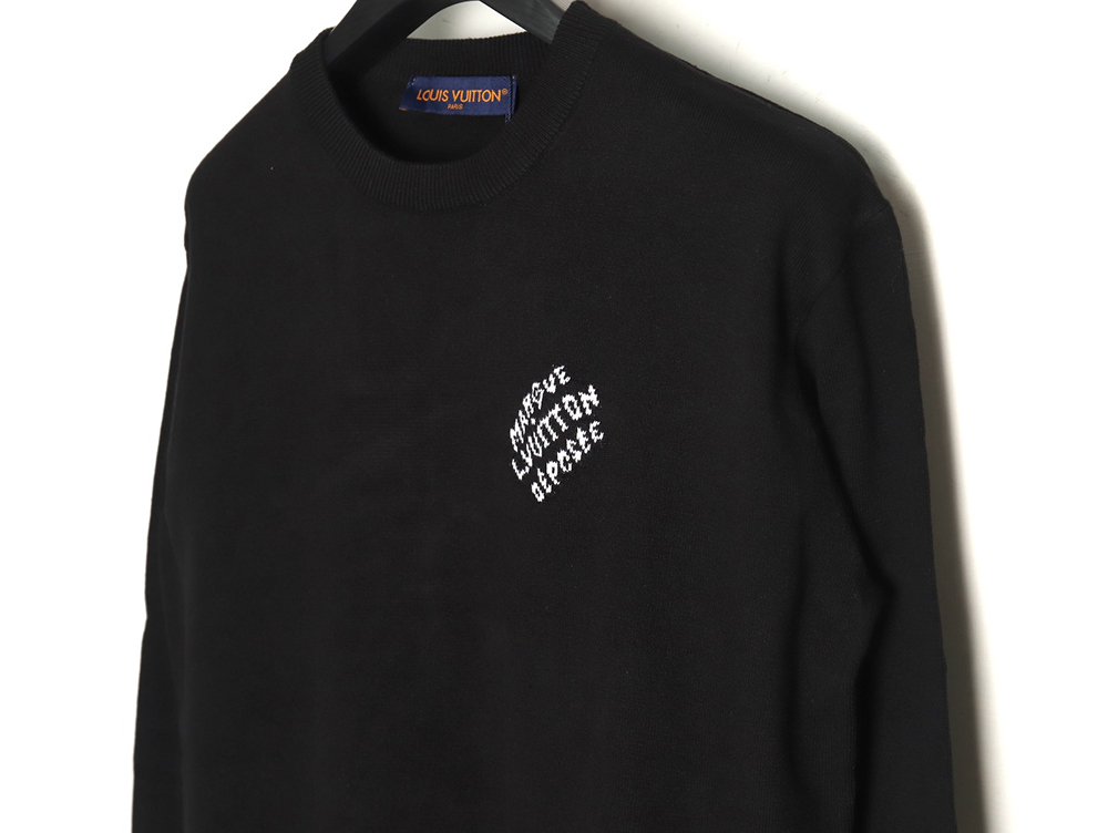 l0*is V*t0n jacquard logo thin long-sleeved sweater