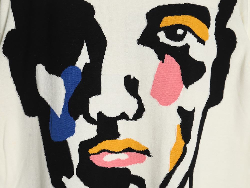 l0*is V*t0n portrait jacquard knit sweater