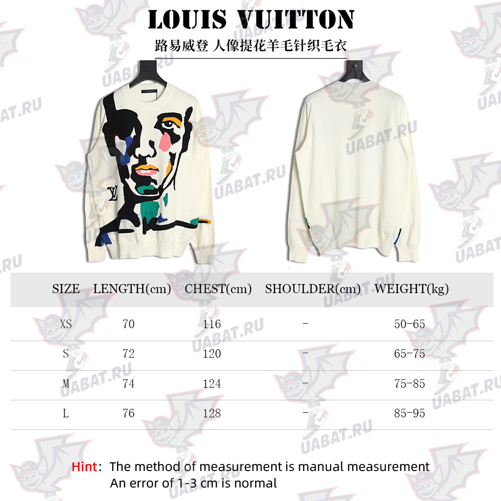l0*is V*t0n portrait jacquard knit sweater
