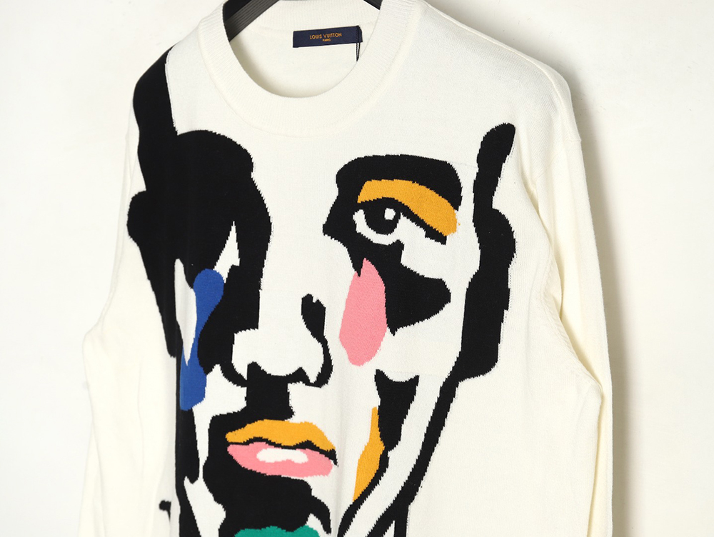 l0*is V*t0n portrait jacquard knit sweater