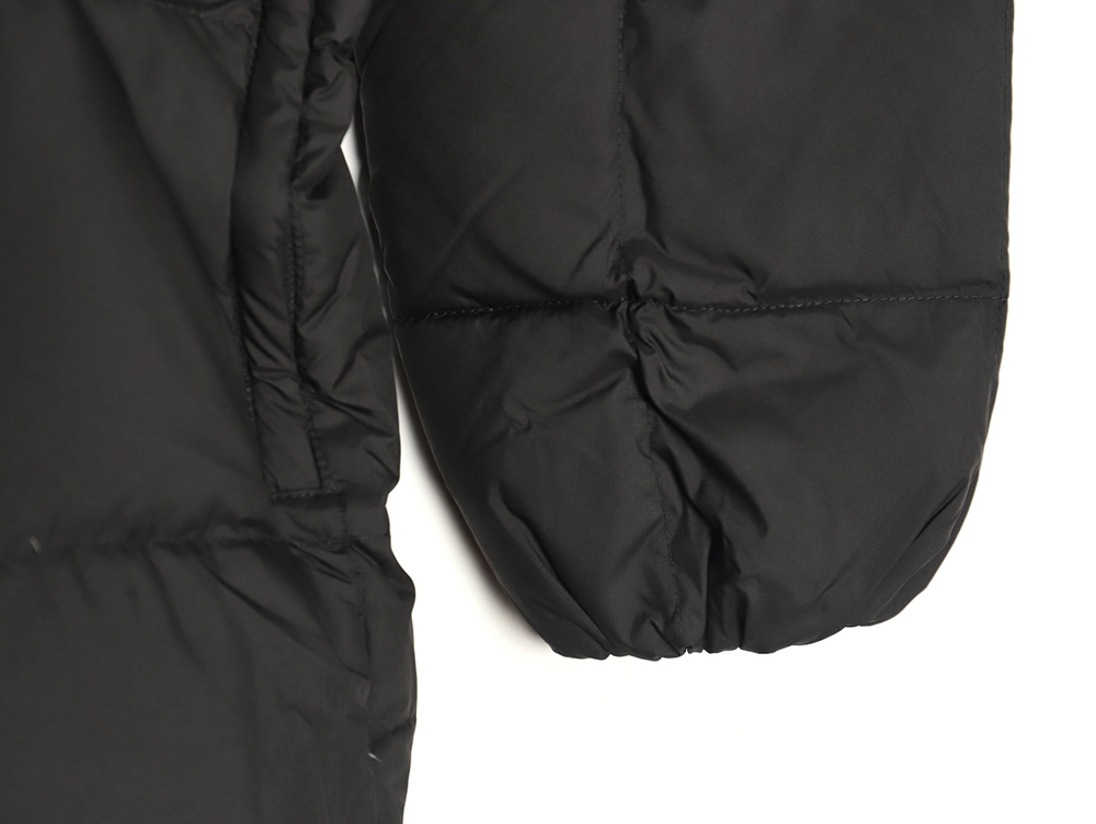 Moncler long belted down jacket
