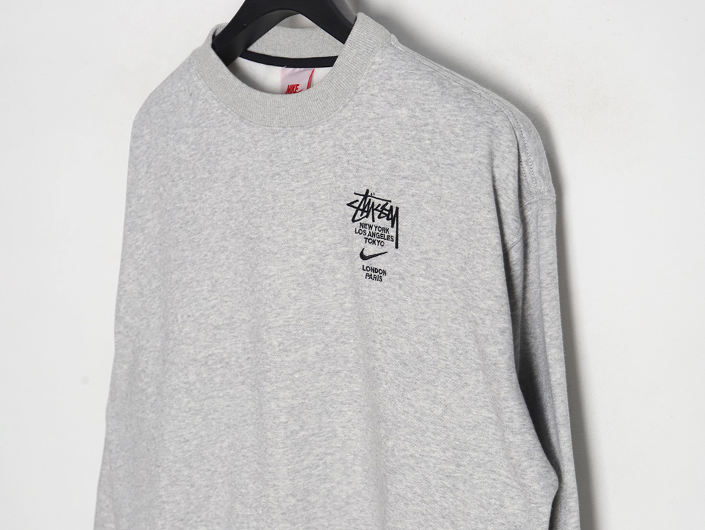 Nike & Stussy embroidered logo fleece sweatshirt