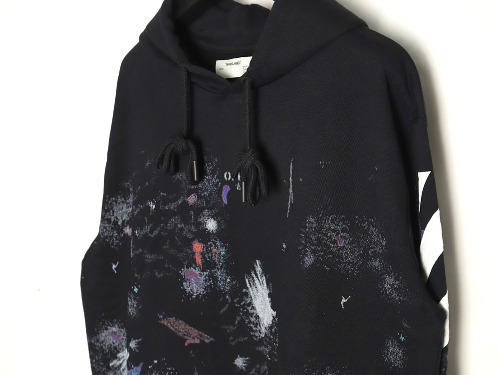 off-white starry sky fireworks splash ink zipper sweatshirt TSK1