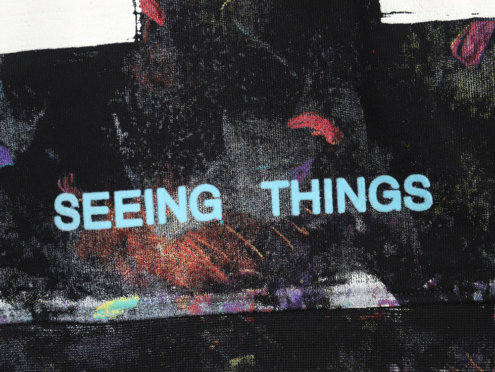 off-white starry sky fireworks splash ink zipper sweatshirt TSK1