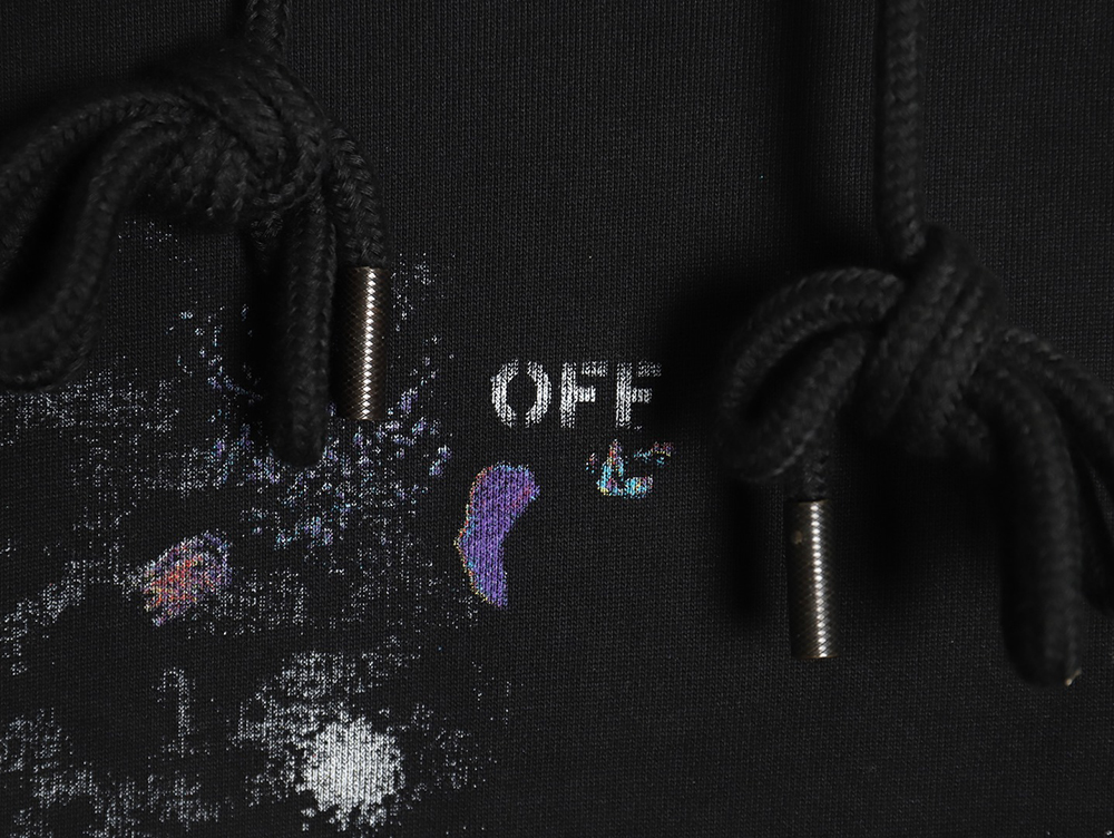 off-white starry sky fireworks splash ink zipper sweatshirt TSK1