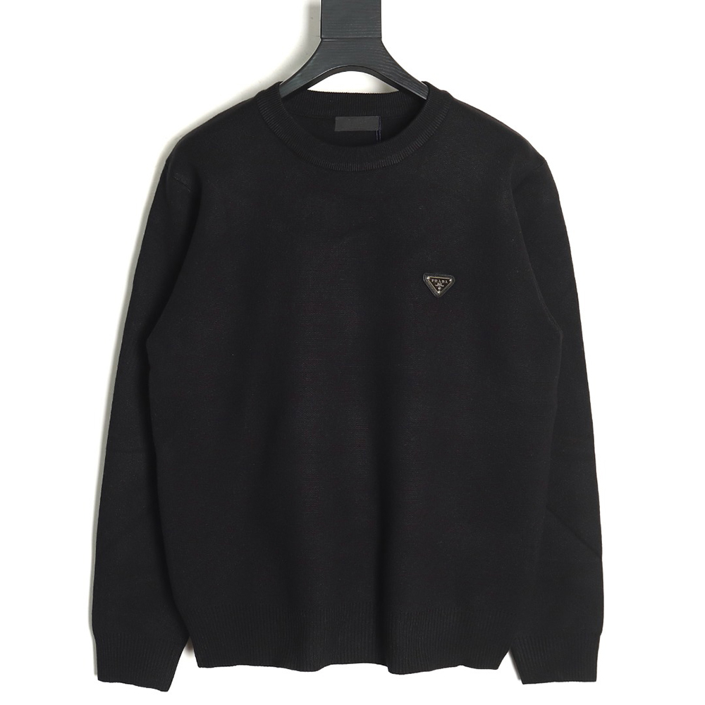 Pra*a triangle logo knitted sweater tsk2