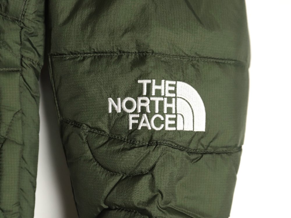 the nor*h F**e colorblock print zip-up hooded down jacket