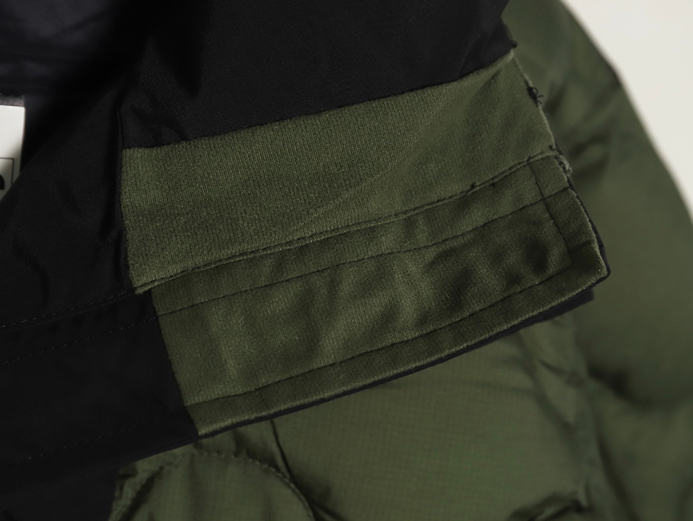 the nor*h F**e colorblock print zip-up hooded down jacket