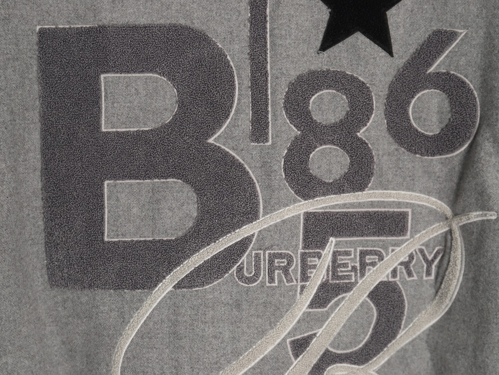 B**rry grey paneled baseball jacket