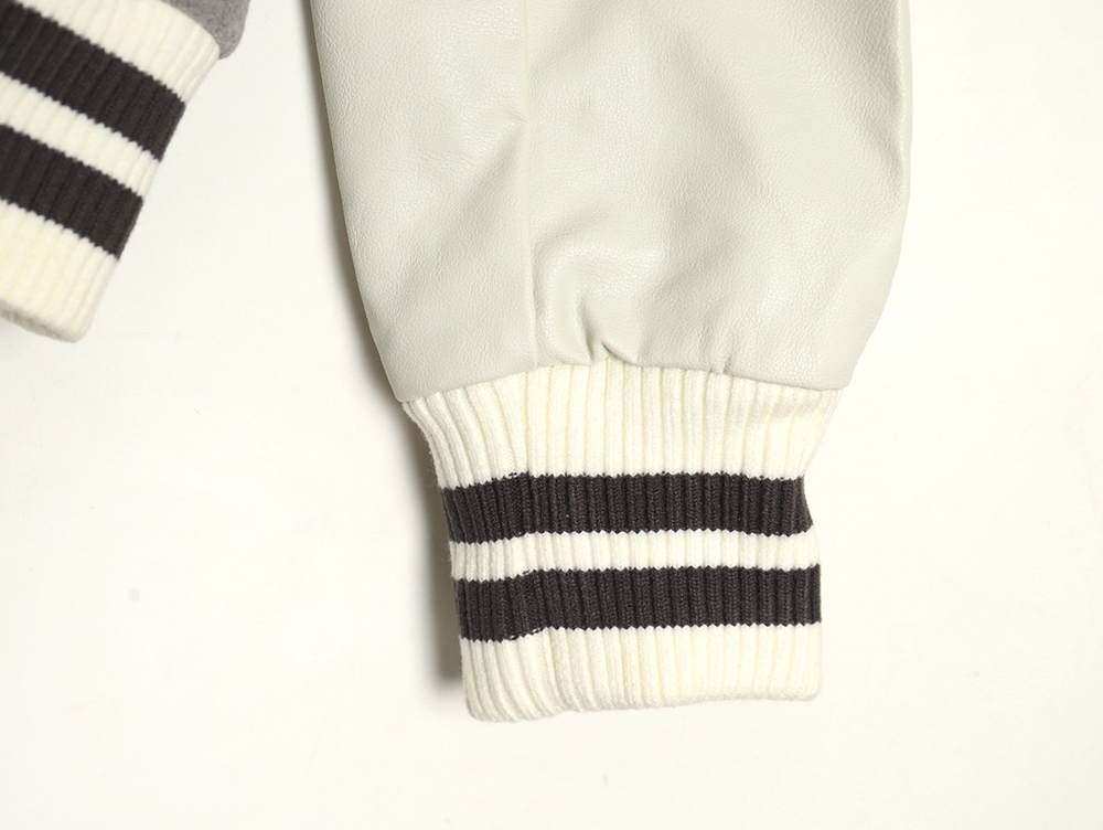 B**rry grey paneled baseball jacket