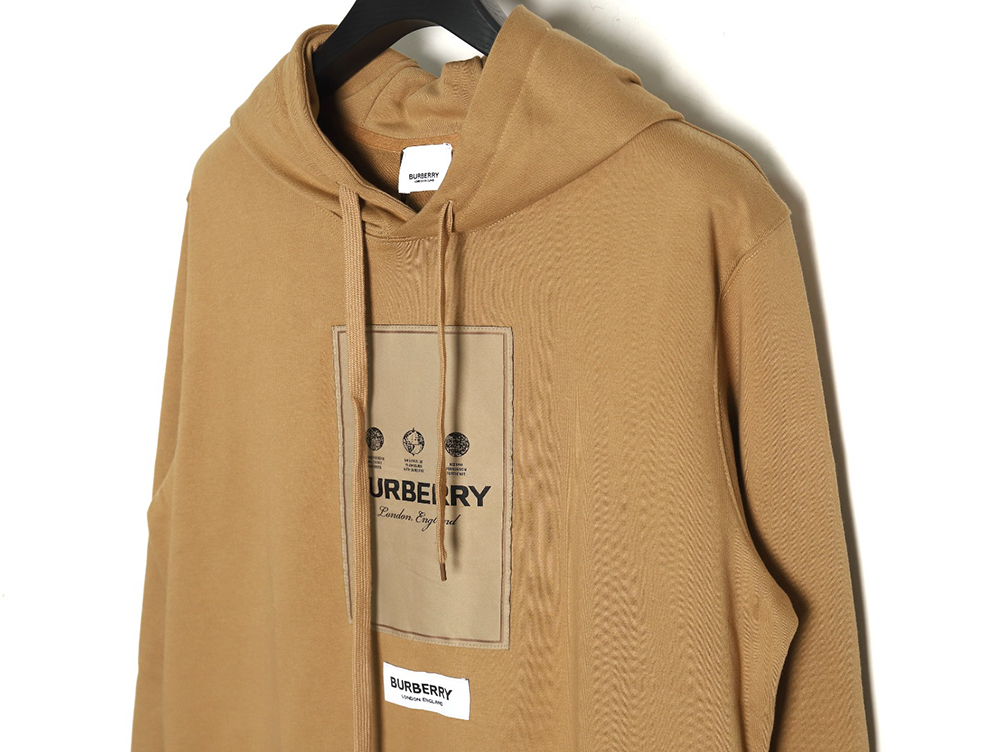 B**rry chest label hooded sweatshirt