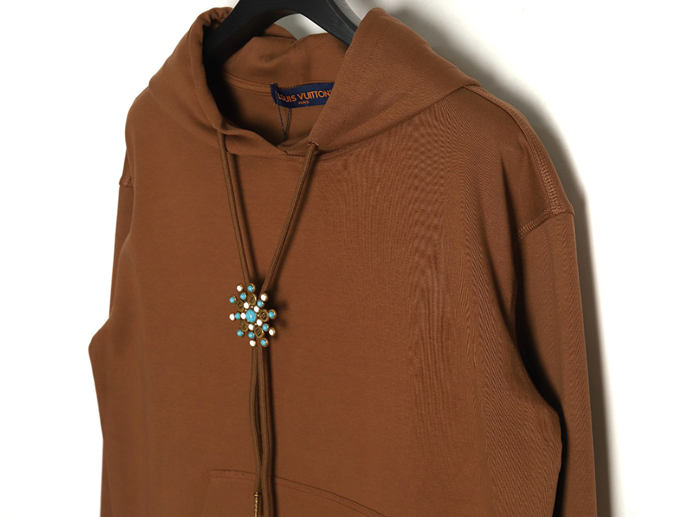 l0*is V*t0n turquoise sunflower drawstring hoodie