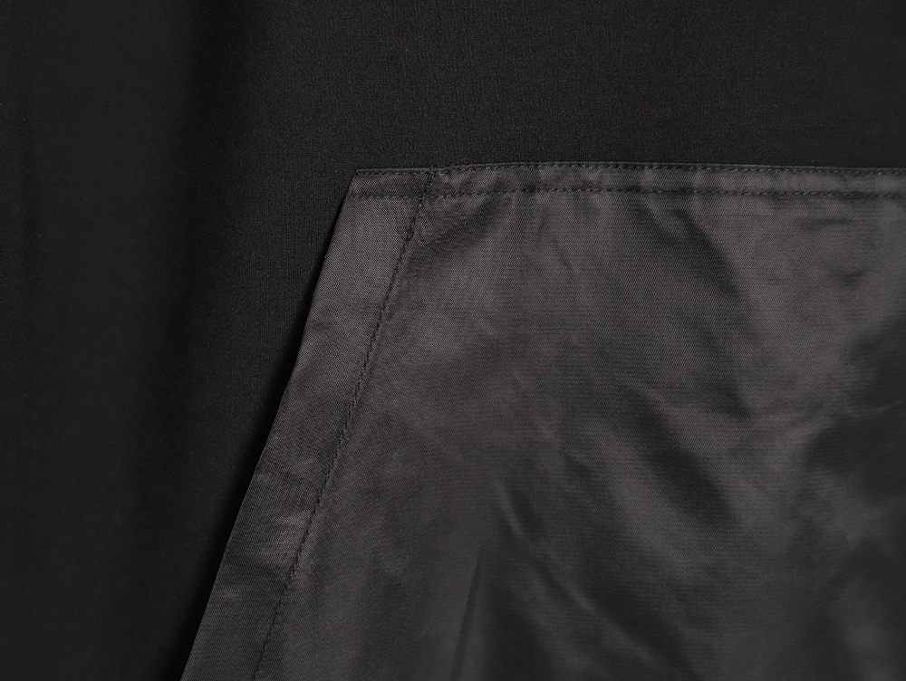 Pra*a collar triangle nylon pocket hoodie