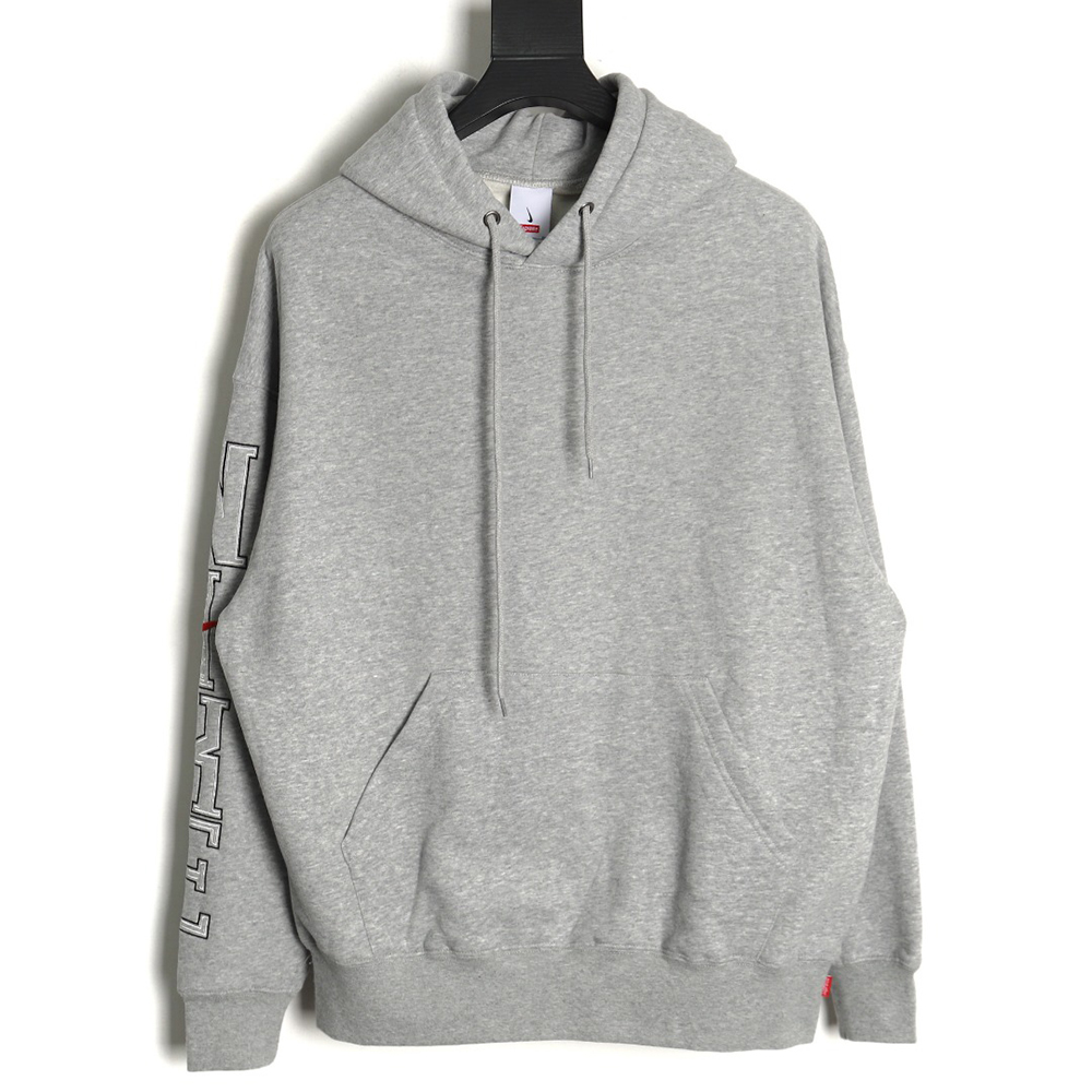nike x S*p*e joint arm embroidered hoodie