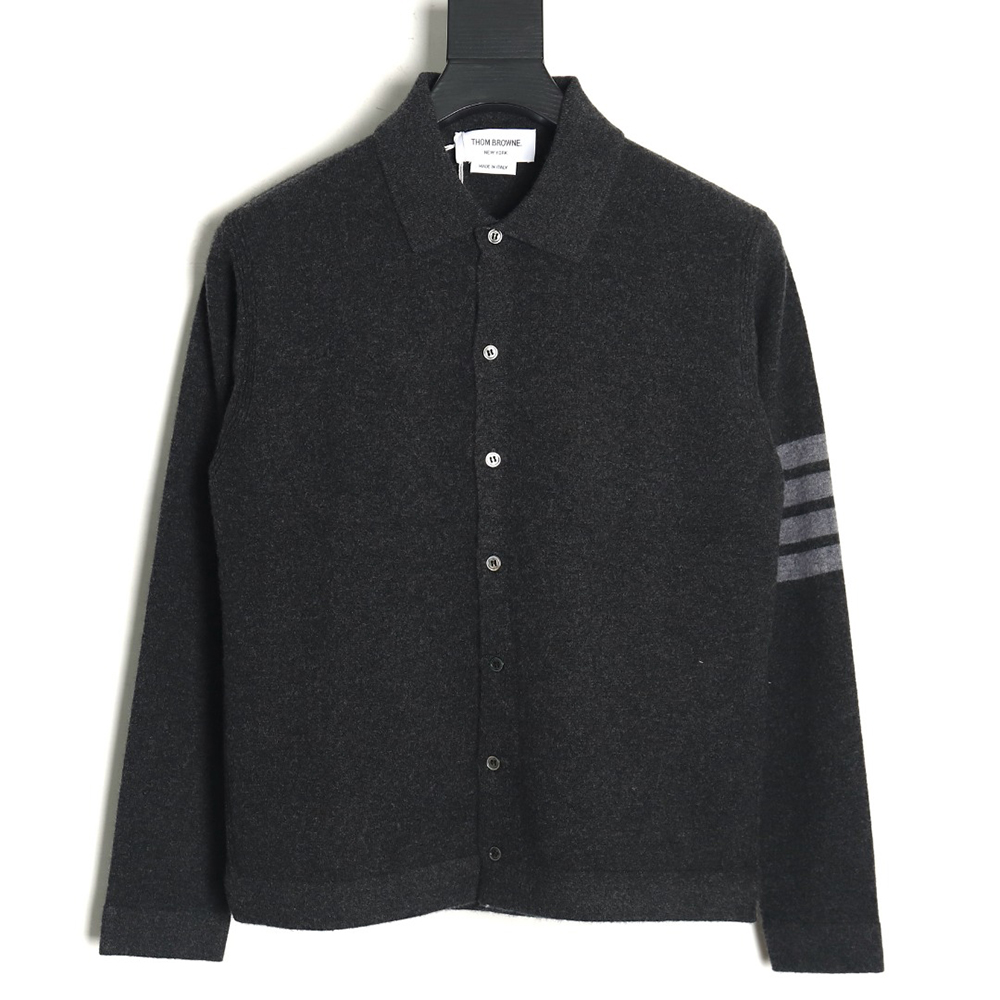 Thom Browne Four Bar Lapel Sweater Cardigan TSK2