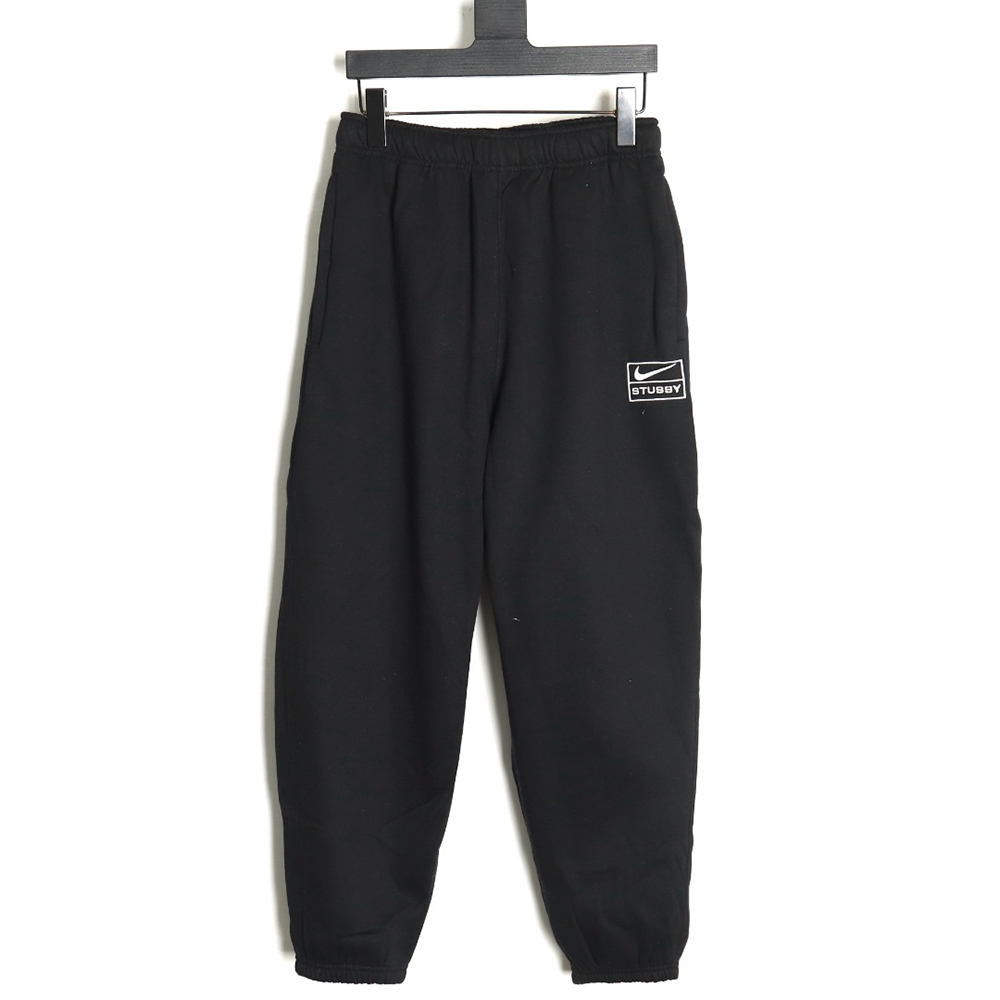 Nike x Stussy joint embroidery fleece sweatpants TSK1