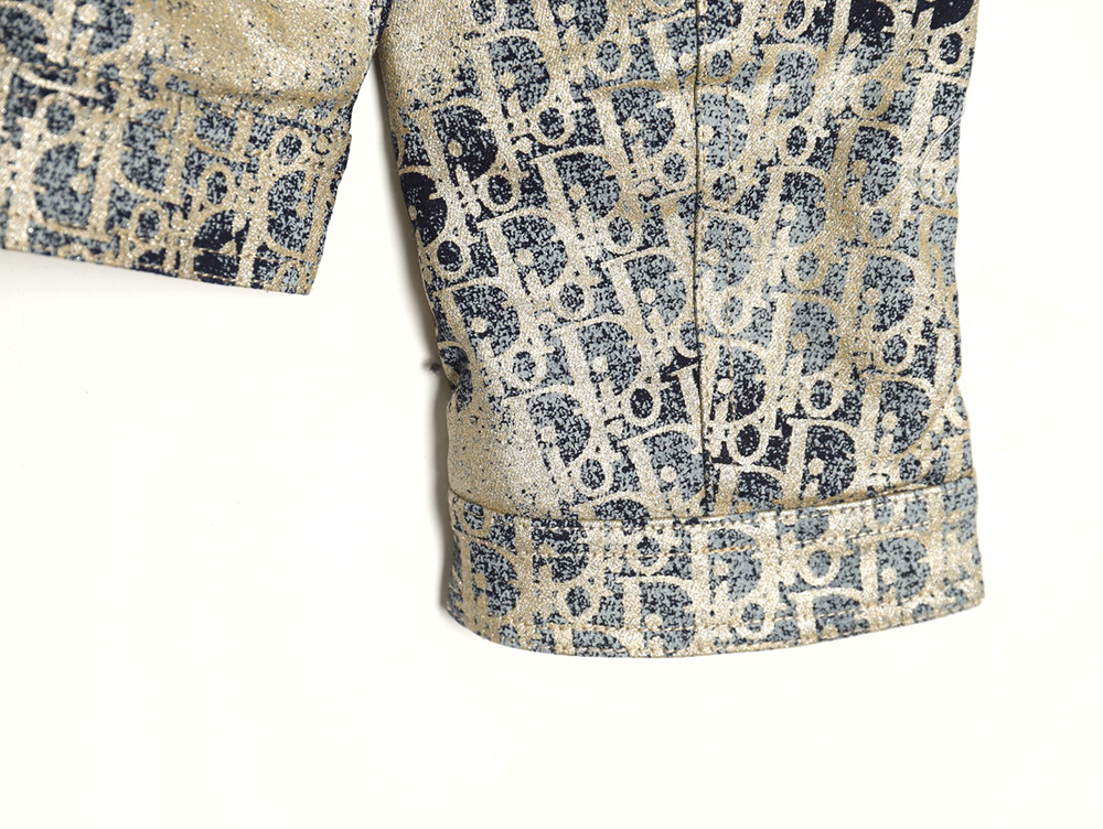 D*or all over print jacquard hooded down jacket