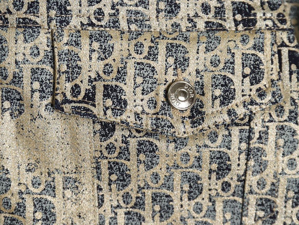 D*or all over print jacquard hooded down jacket