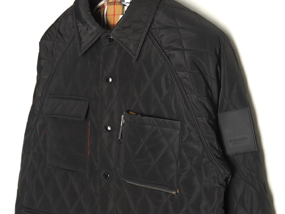 B**rry rhombus multi-pocket padded jacket