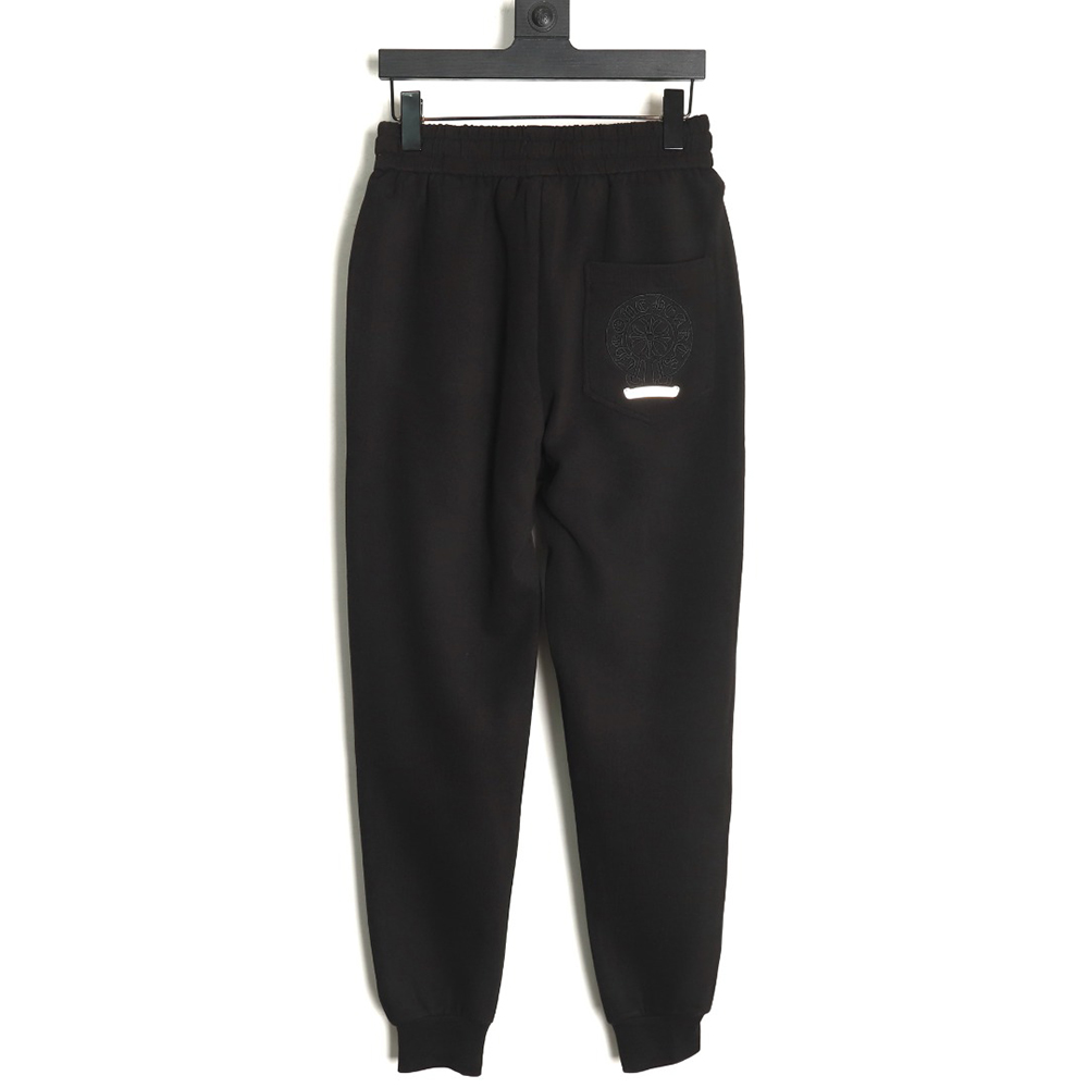 Ch**me He**ts leather cross logo trousers