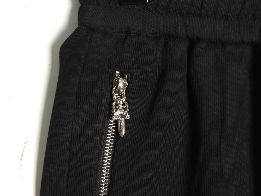 Ch**me He**ts leather cross logo trousers