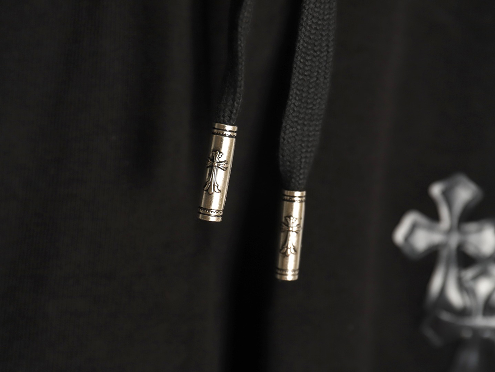 Ch**me He**ts leather cross logo trousers