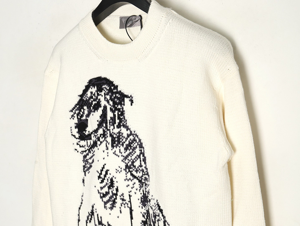 D*or sketch dog knitted sweater