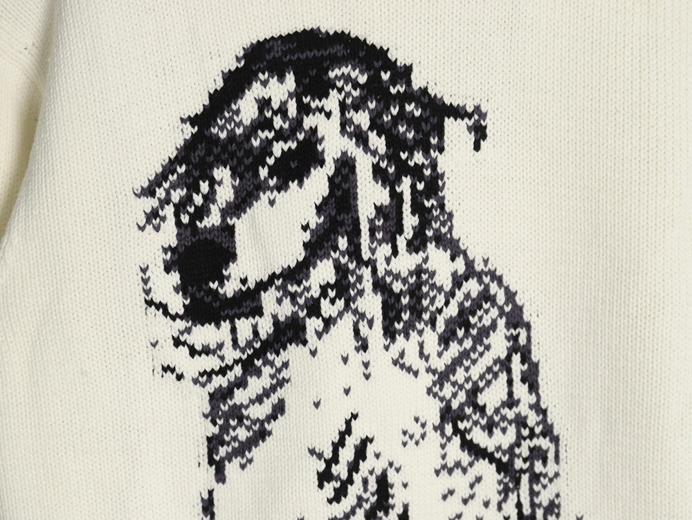D*or sketch dog knitted sweater