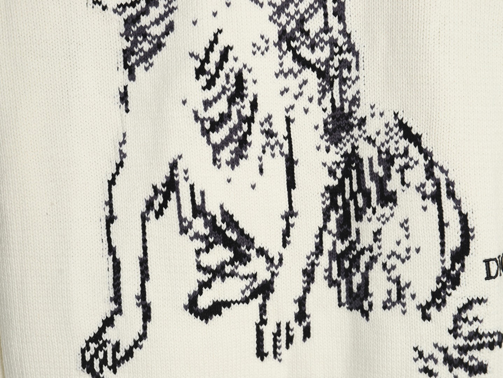 D*or sketch dog knitted sweater