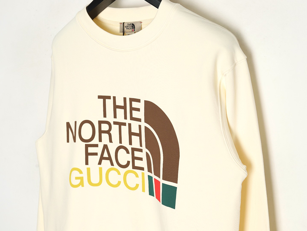 G*u*i & the nor*h f**e joint printed hooded sweatshirt