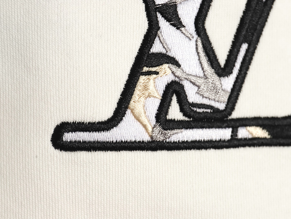 l0*is V*t0n ski logo embroidered crewneck sweatshirt