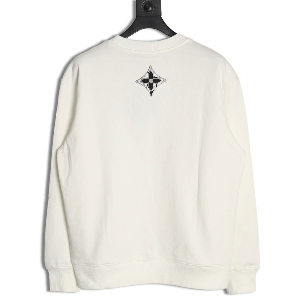 l0*is V*t0n ski logo embroidered crewneck sweatshirt