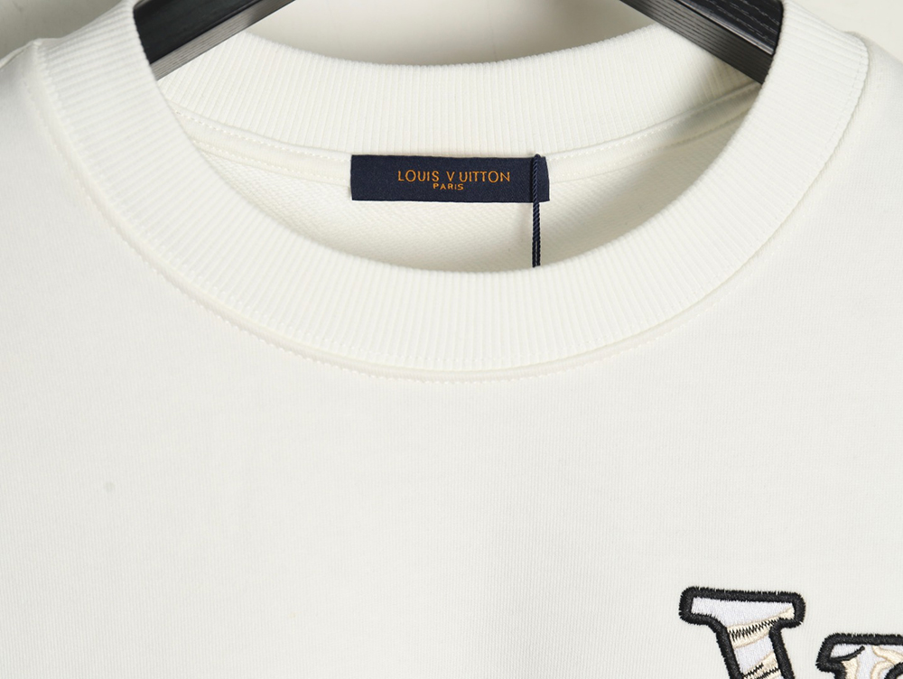 l0*is V*t0n ski logo embroidered crewneck sweatshirt