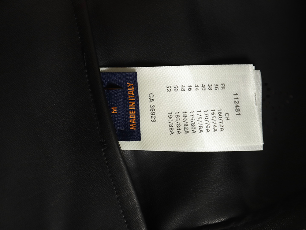 l0*is V*t0n laser hollowed out stitching leather jacket