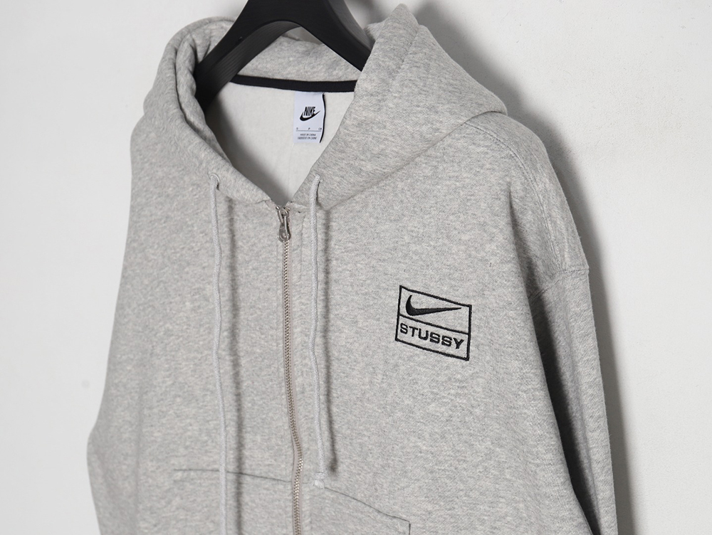 Nike & Stussy Joint Zipper Drawstring Hooded Sweatshirt