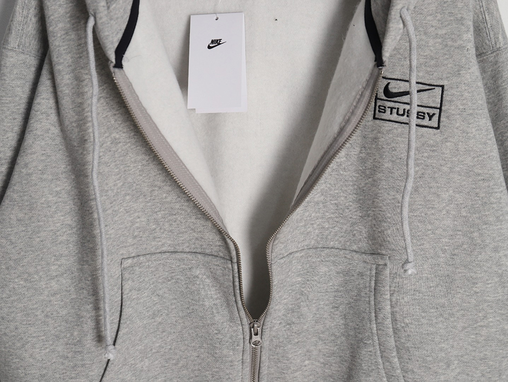 Nike & Stussy Joint Zipper Drawstring Hooded Sweatshirt