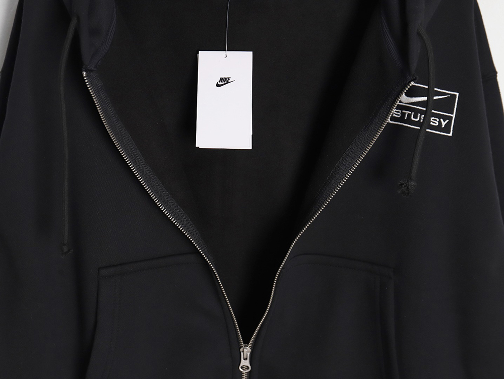 Nike & Stussy Joint Zipper Drawstring Hooded Sweatshirt TSK1