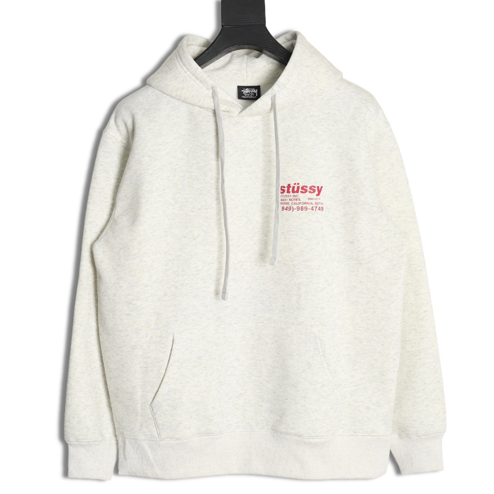 Stussy joint element logo hooded plus fleece hoodie