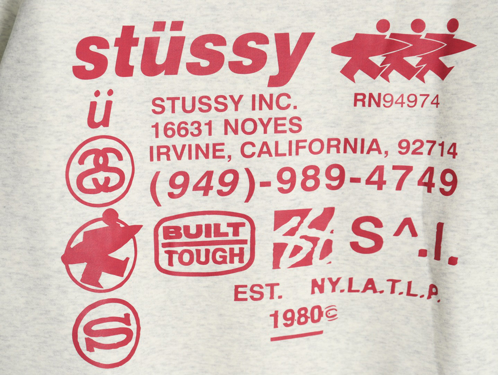 Stussy joint element logo hooded plus fleece hoodie