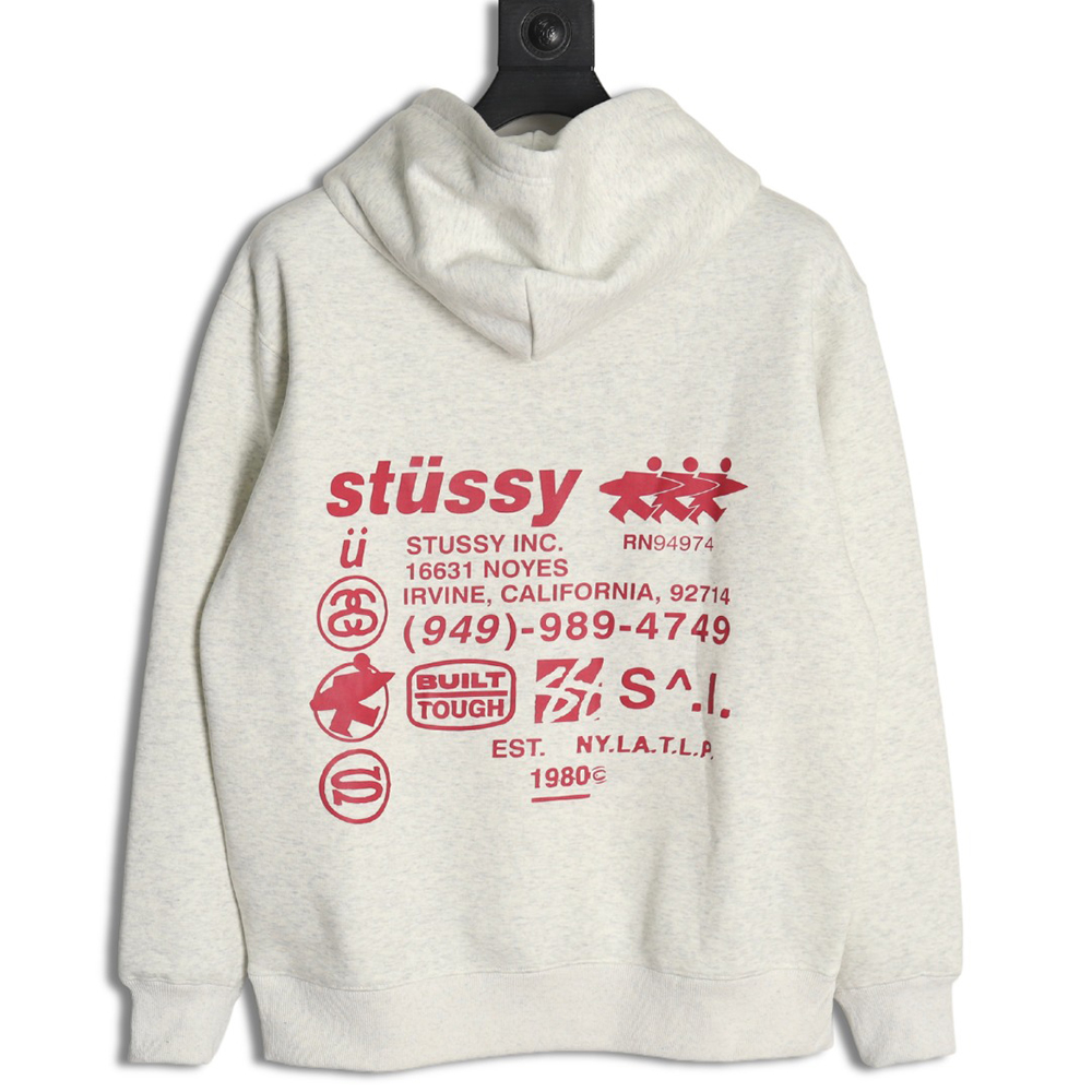 Stussy joint element logo hooded plus fleece hoodie