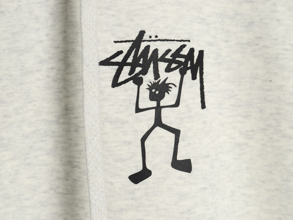 Stussy Stickman Logo Plush Hoodie
